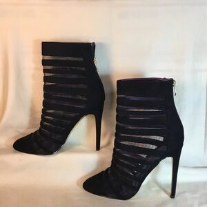 Elegant Black Stiletto Ankle Booties